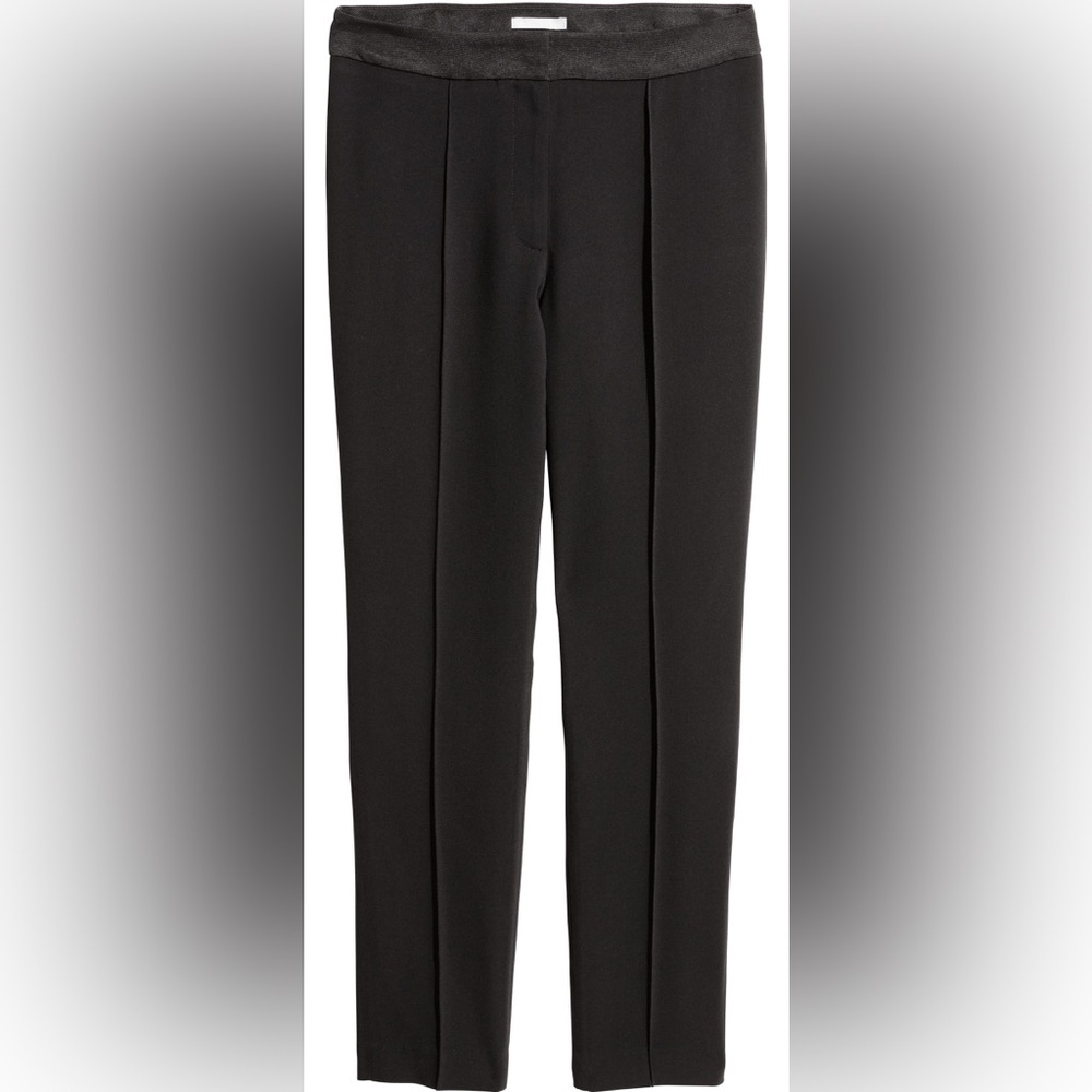 H&M Black Ankle Trousers, New with Tags, Medium Size